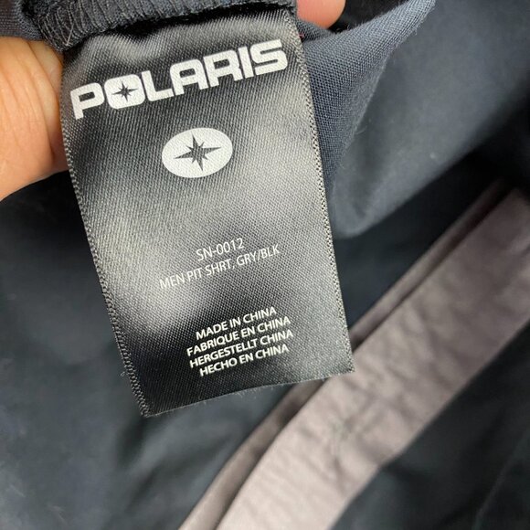 Polaris Polo Shirt Men Small S Gray Black Button Up Casual Embroidered Logo - Picture 5 of 9